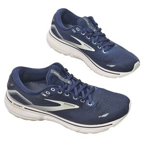 Brooks Ghost 15 Womens Running Shoes Navy Blue Peacoat Salt 1203801B450 Size 9.5
